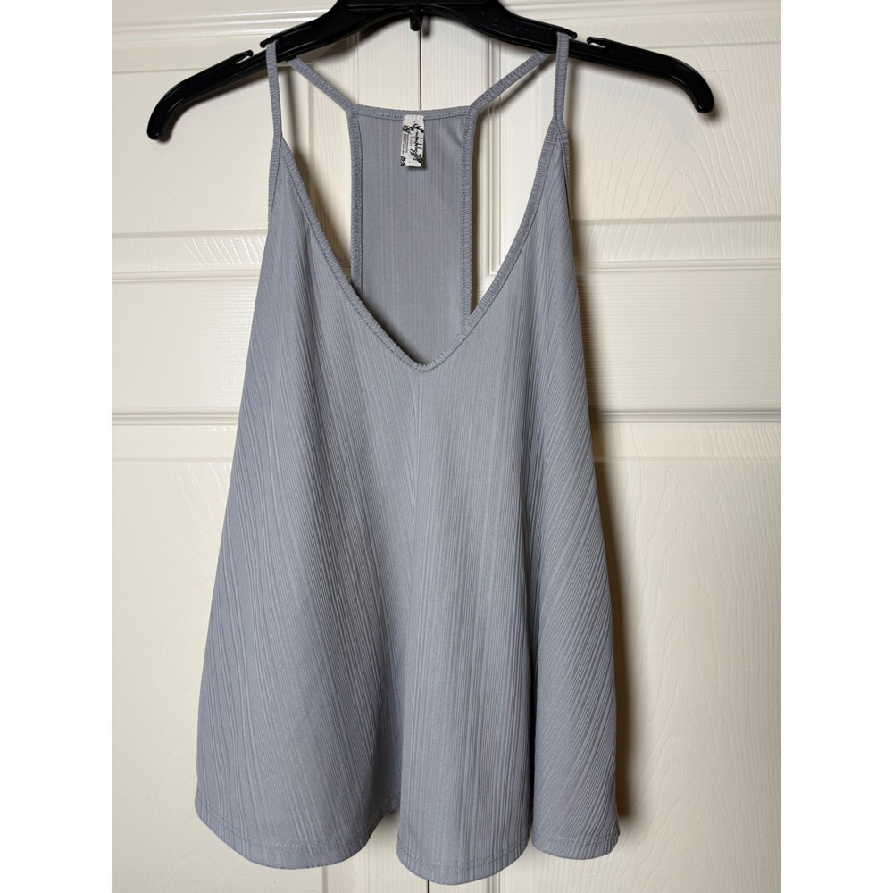 Intimately by Free People Gray Ribbed Racerback Loose Flowy Tank Top - Picture 4 of 6